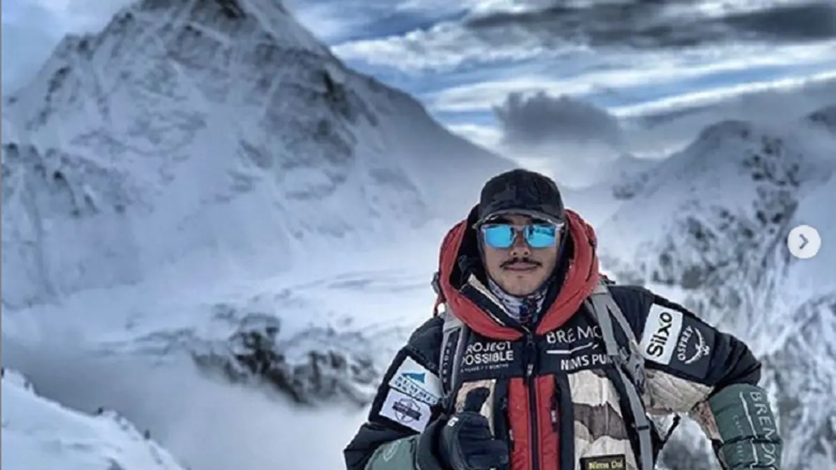 Pendaki gunung asal Nepal, Nirmal Purja berhasil mendaki 14 gunung dengan ketinggian 8.000 meter di atas permukaan laut (mdpl) dalam waktu 6 bulan 6 hari(Instagram @Nimsdai)