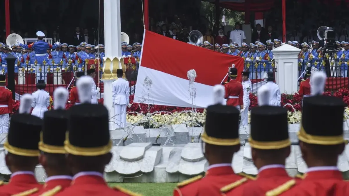 Ilustrasi upacara di Istana Merdeka. (ANTARA FOTO/Hafidz Mubarak A)
