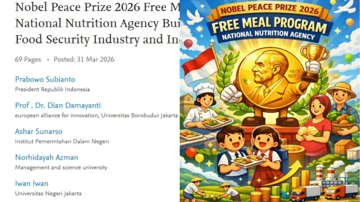 Makalah ilmiah yang ajukan MBG untuk Nobel Perdamaian dengan nama penulis Prabow Subianto diduga kuat dibuat dengan AI.