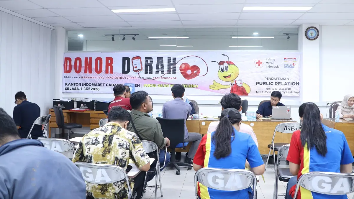 Indomaret Cabang Klaten Bersama PMI Klaten Berhasil Himpun 108 Kantong Darah Melalui Aksi Donor Darah