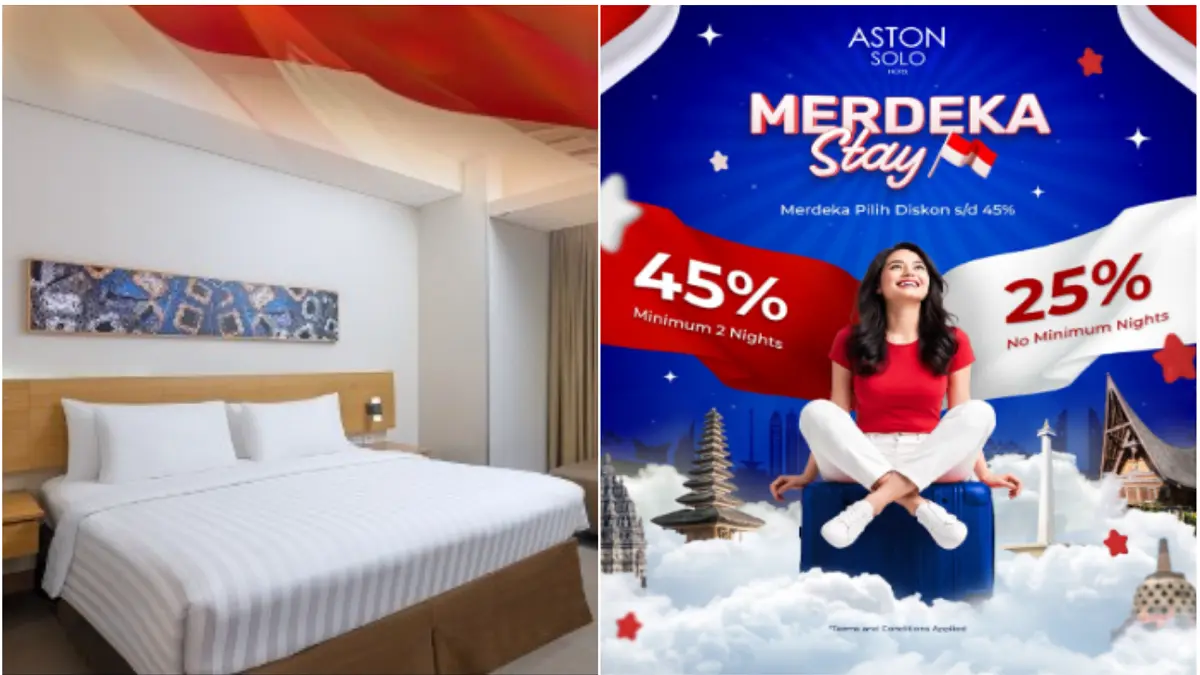 Aston Hotels menghadirkan “Merdeka Stay”. Penawaran spesial yang memberikan kebebasan kepada tamu untuk memilih diskon sesuai kebutuhan perjalanan. (ISTIMEWA)
