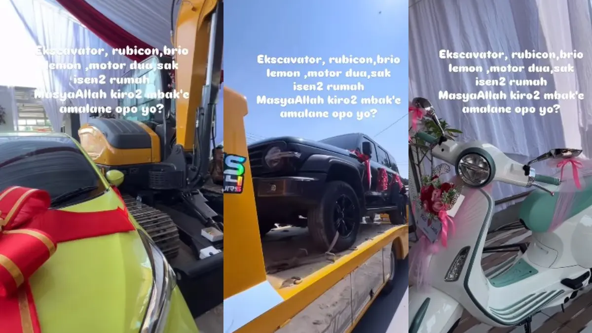 Deretan seserahan "sultan" pengantin di Grobogan yang viral di medsos. (Instagram ratihdewi_makeup)