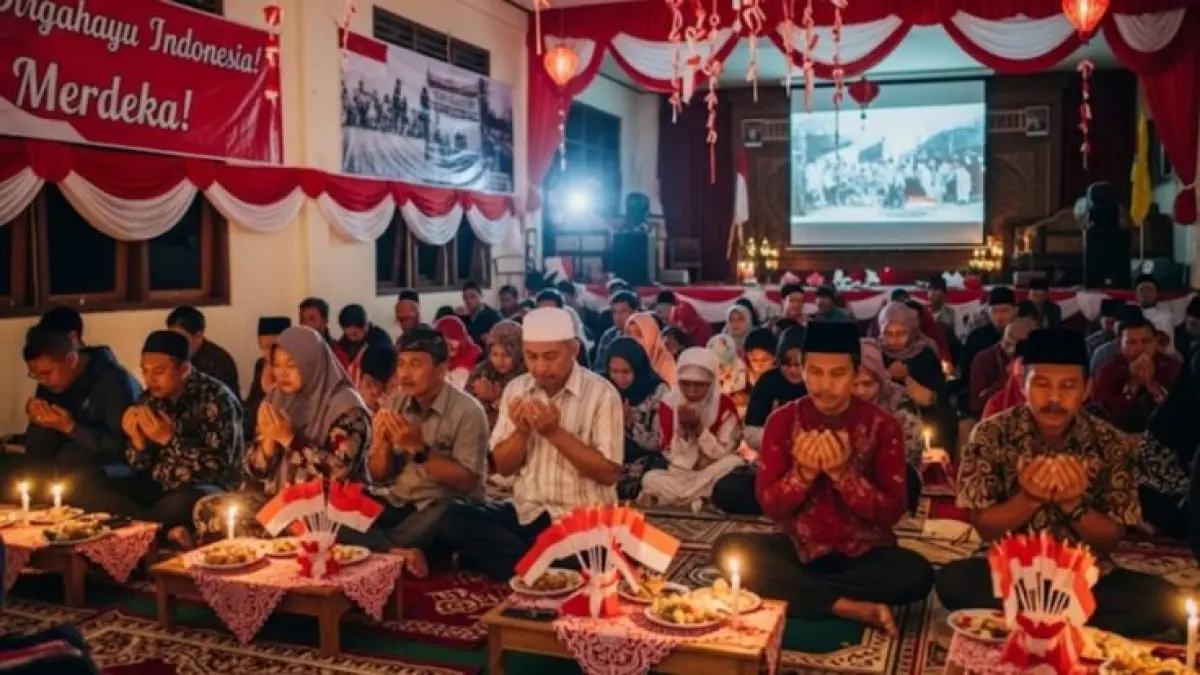 Malam tirakatan setiap 16 Agustus menjadi tradisi warga untuk memanjatkan doa, merenungkan sejarah perjuangan bangsa, serta mempererat kebersamaan dan rasa syukur menjelang Peringatan Hari Kemerdekaan Indonesia.