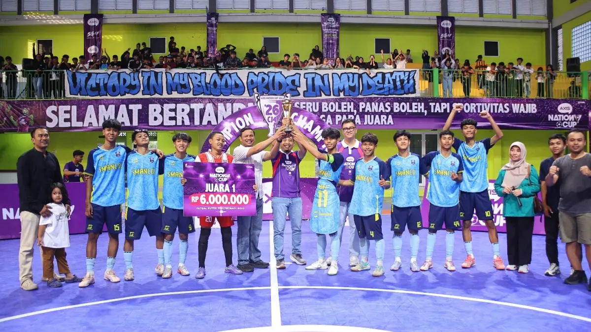 SMAN Colomadu berhasil keluar sebagai juara AXIS Nation Cup 2026 Solo. (ISTIMEWA)