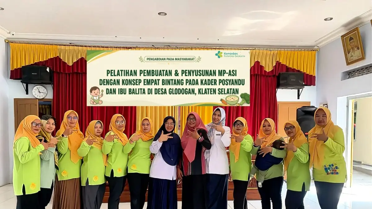 Acara ini juga bekerja sama dengan kader posyandu dan ibu balita di Desa Glodogan, Kecamatan Klaten Selatan. (IWAN KAWUL/RADAR SOLO)