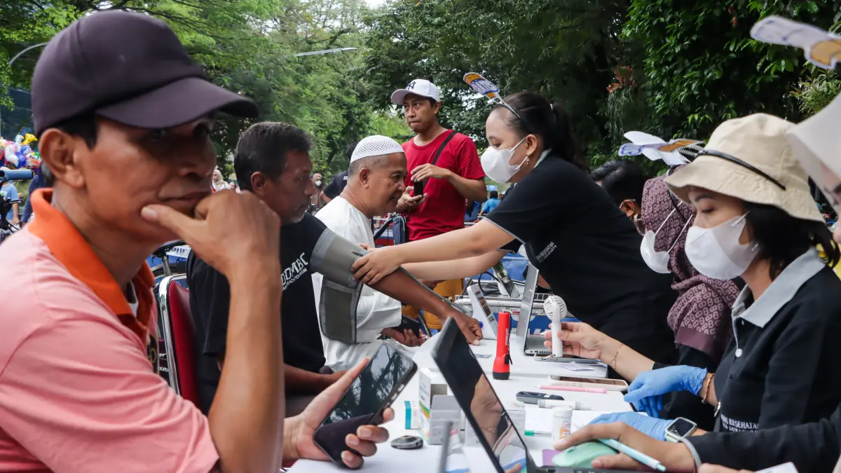 Cek kesehatan gratis mendeteksi penyakit sejak dini. (M Ihsan/Radar Solo)