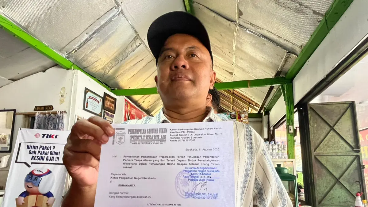 Ketua LP3HI Arif Sahudi ajukan praperdadilan. (A Christian/Radar Solo) 