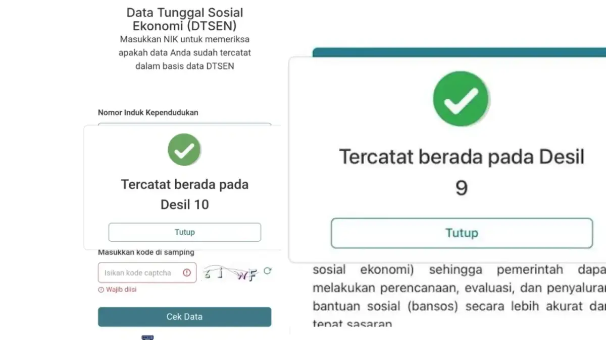 Link Cek Desil dtsen-form.bps.go.id Terbaru 2026, Cek Data Bansos Kemensos dan PIP