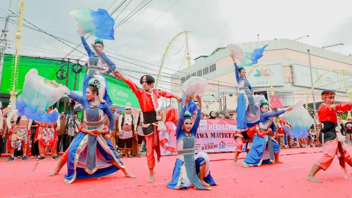 Ilustrasi kemeriahan karnaval budaya di sepanjang Jalan Pemuda pada tahun lalu. (Dokumentasi Bagian Prokopim Setda Klaten)