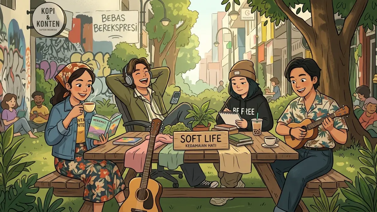Soft life berkaitan dengan bagaimana seseorang mengatur batas antara pekerjaan dan kehidupan pribadi. (AI Generated)