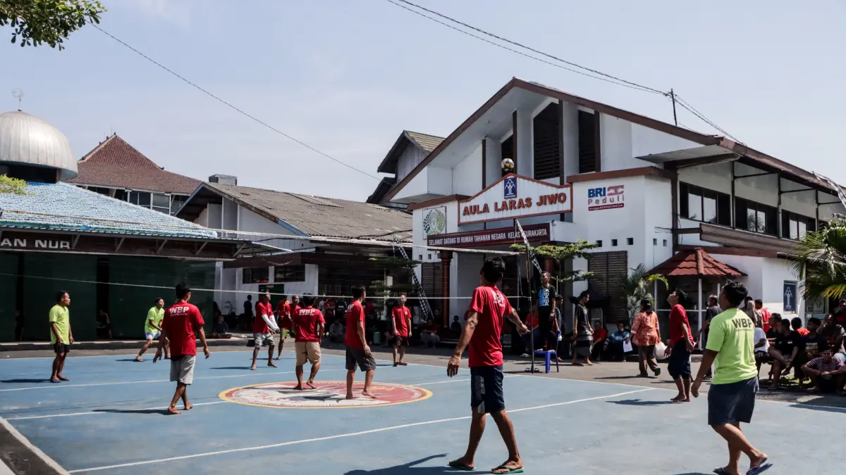 Lomba HUT Kemerdekaan RI di Rutan Solo. (M Ihsan/Radar Solo)