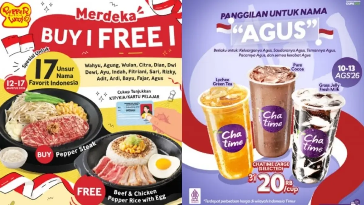 Cek Promo 17 Agustus 2026 Makanan dan Minuman: Daftar Diskon serta Syaratnya