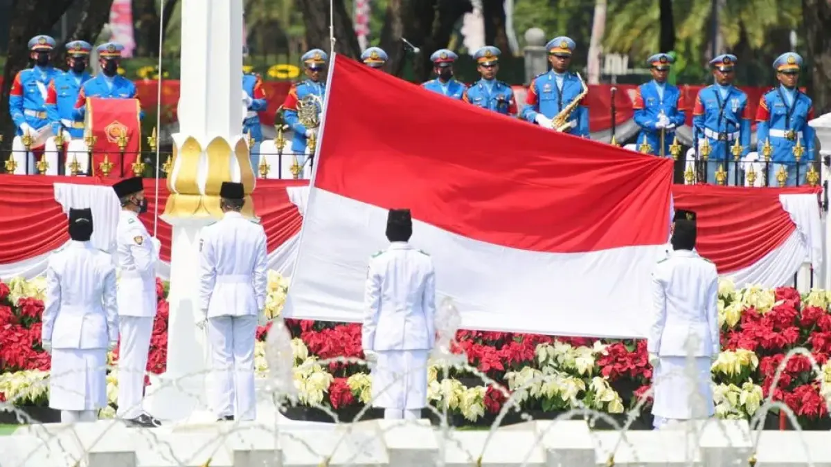 ILUSTRASI Anggota Paskibraka mengibarkan bendera merah putih saat Upacara Peringatan Detik-Detik Proklamasi 1945 di Istana Merdeka(ANTARA FOTO/Biro Pers Media Setpres/Muchlis Jr/wpa/wsj.)
