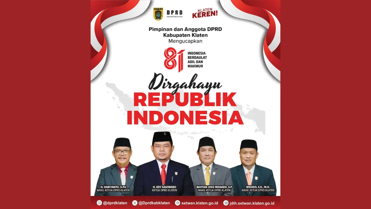 Pimpinan dan anggota DPRD Kabupaten Klaten. 