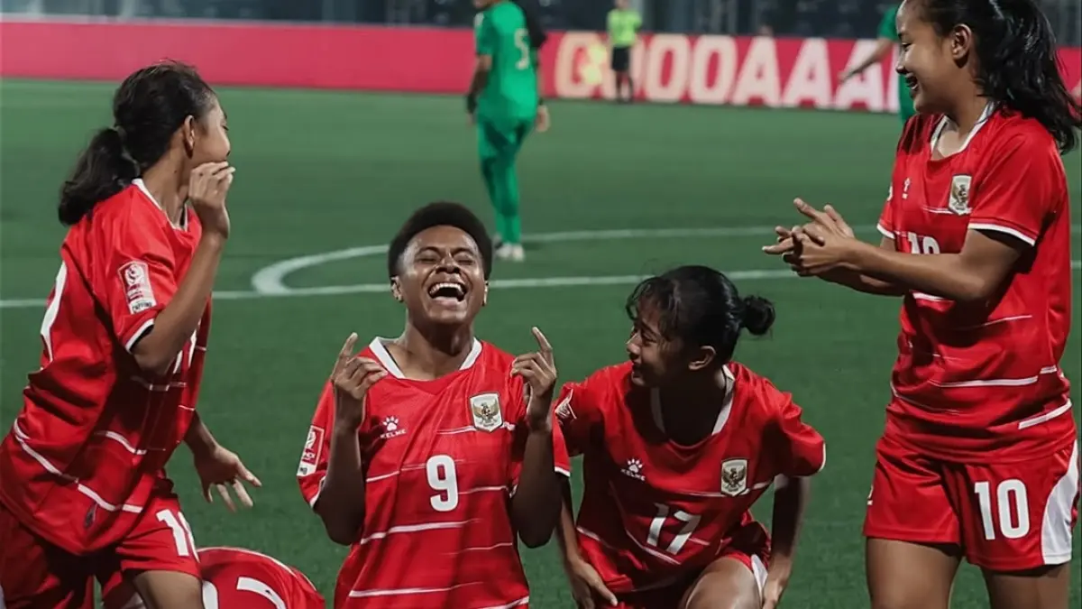 Garuda Pertiwi merayakan golnya di ajang Srikandi Merdeka Cup. (Instagram: @timnasindonesia) 