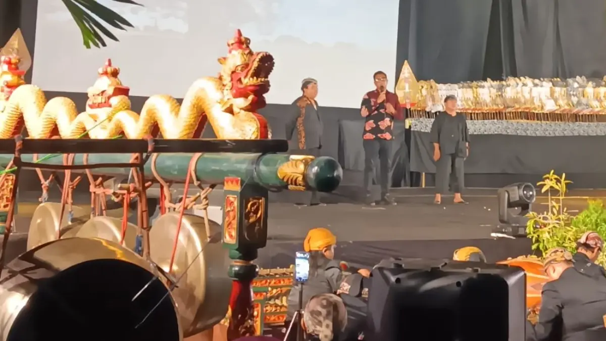Bupati Klaten Hamenang Wajar Ismoyo beri sambutan.