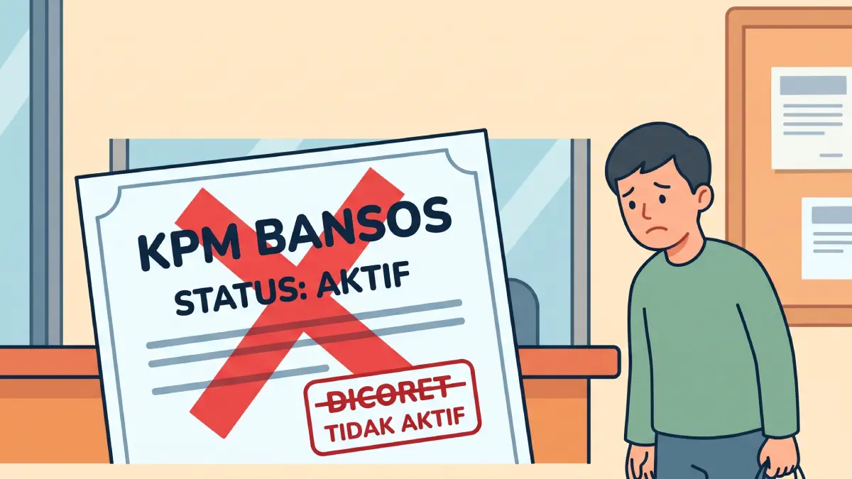 Ilustrasi KPM bansos dicoret.
