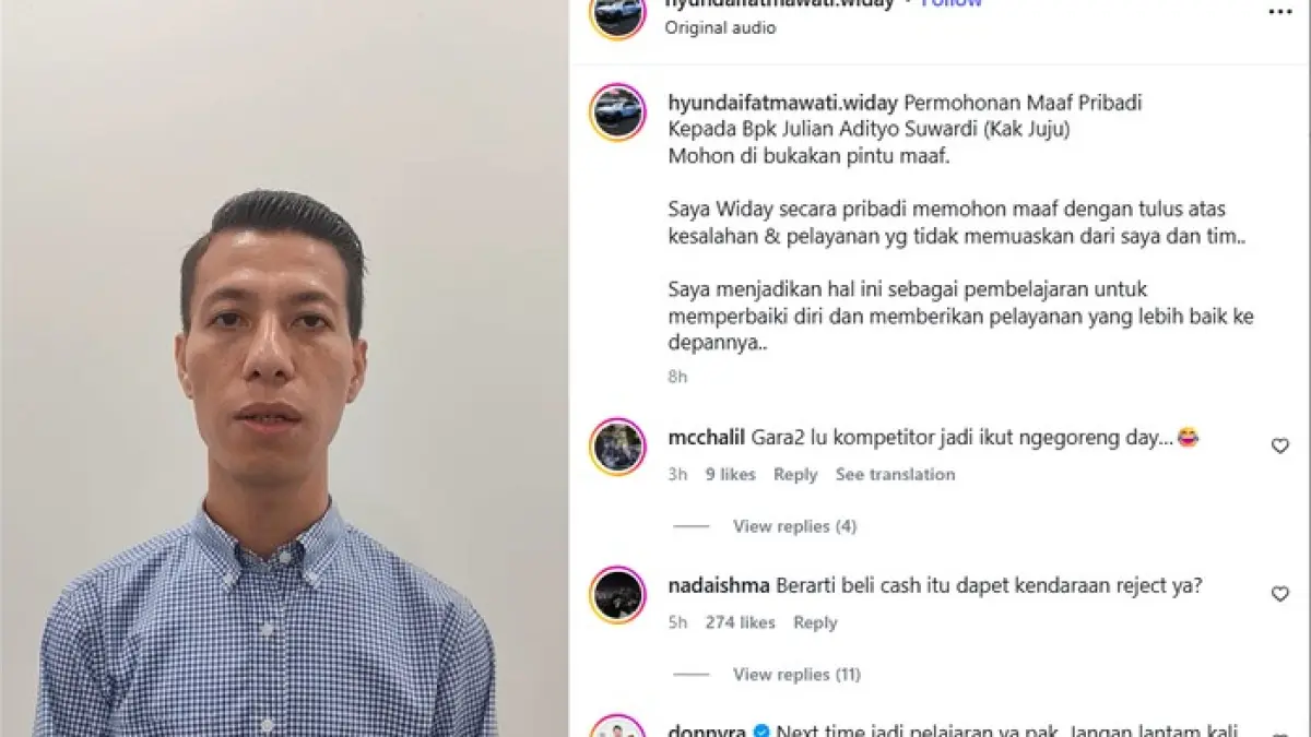 Sales Supervisor Sampaikan Permintaan Maaf ke Influencer Aa Juju Soal Parkir Pararel Hyundai Ioniq 5