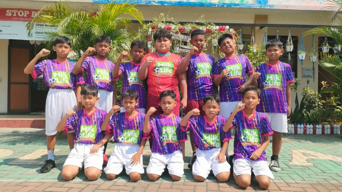Tim futsal SDN Mojosongo 5 Surakarta siap terjun di ajang Jawa Pos Radar Solo Elementary Futsal Fest 2026. (Damianus Bram/Radar Solo)