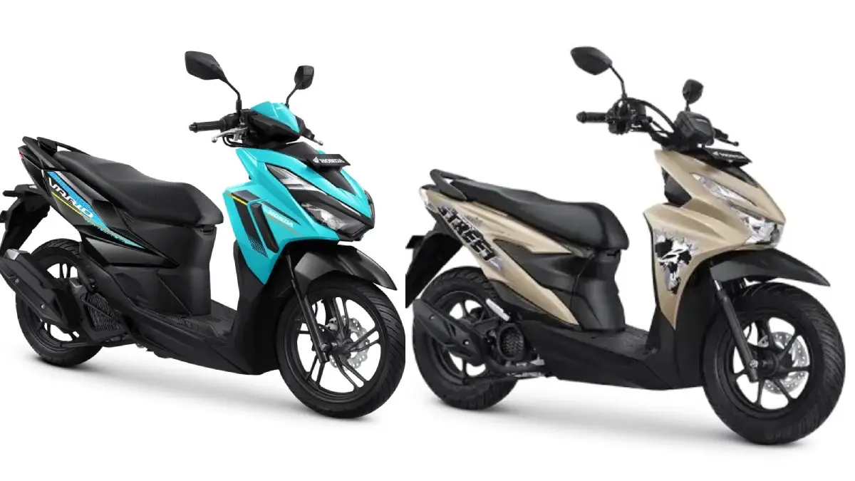 Honda Vario 125 (kiri) dan Beat.