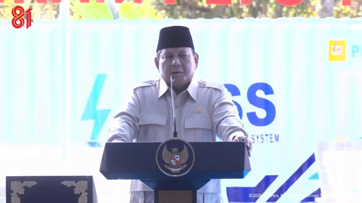 Presiden Prabowo Subianto Pidato di Acara Peresmian Peluncuran dan Groundbreaking Mega-Proyek Pembangkit Listrik Tenaga Surya (PLTS) 100 GWp di Bali.