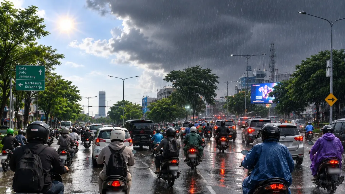 Cuaca Sulit Diprediksi, Pengendara Motor Perlu Tingkatkan Kewaspadaan