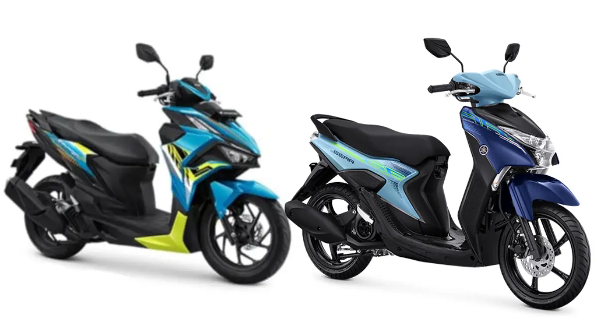 Honda Vario Evo 160 (kiri) dan Yamaha Gear 125.