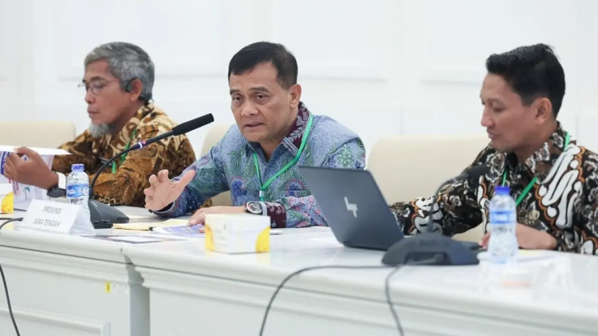 Gubernur Jateng Ahmad Luthfi sampaikan paparan pada Penilaian Tahap III ajang Penghargaan Pembangunan Daerah (PPD) 2026 di Kantor Badan Perencanaan Pembangunan Nasional (Bappenas), Jakarta, Selasa (1/9/2026). (PEMPROV JATENG)