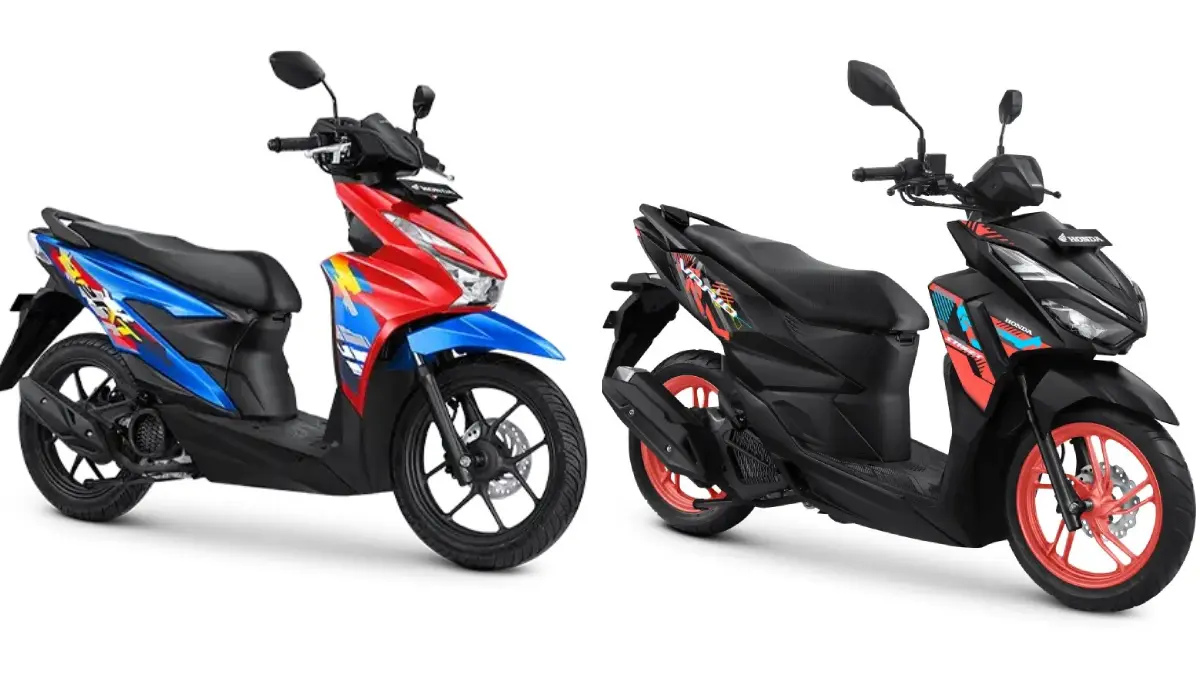 Honda Beat (kiri) dan Vario 125.
