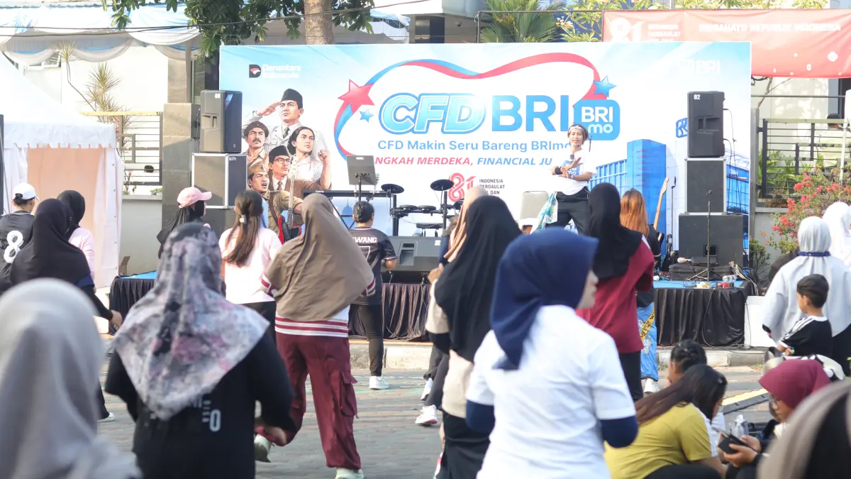 Kemeriahan acara Car Free Day Makin Seru Bareng Brimo bersama BRI Klaten di Jalan Pemuda, pada Minggu (30/8/2026). (BRI)