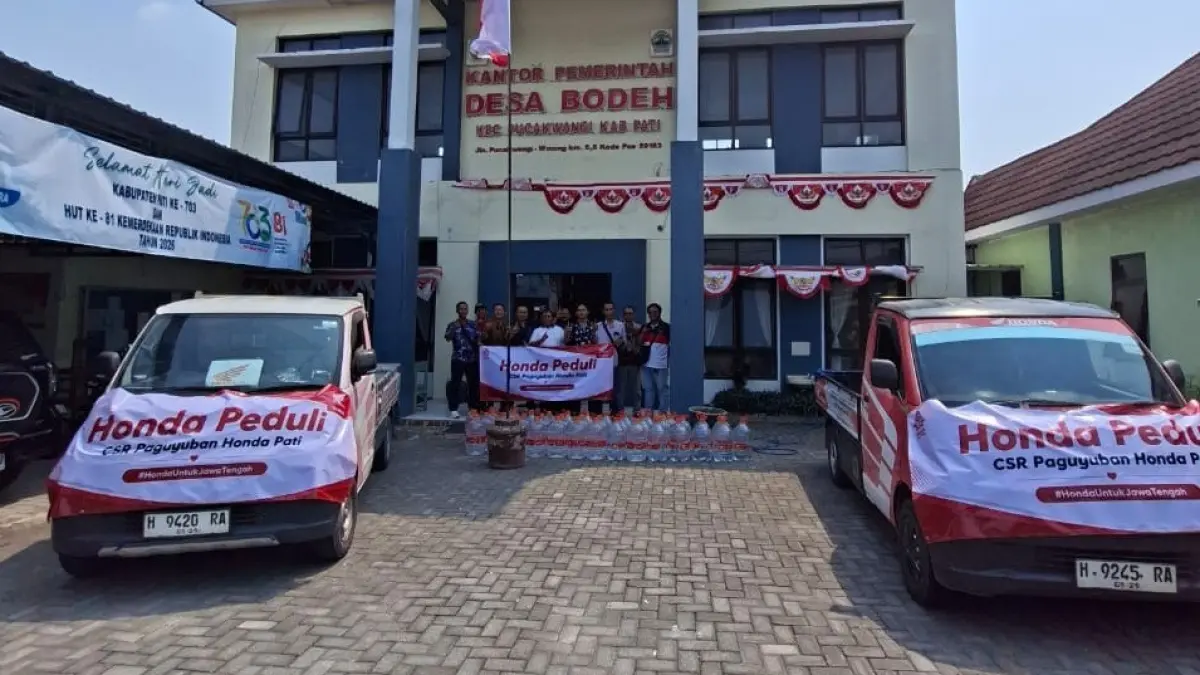 Paguyuban Dealer Honda Pati, Blora, Rembang Salurkan Air Bersih bagi Warga Terdampak Kekerinngan