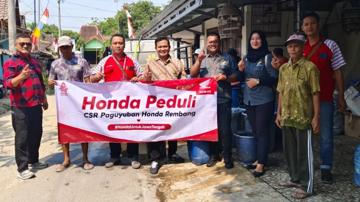 Paguyuban Dealer Honda Pati, Blora, Rembang Salurkan Air Bersih bagi Warga Terdampak Kekerinngan