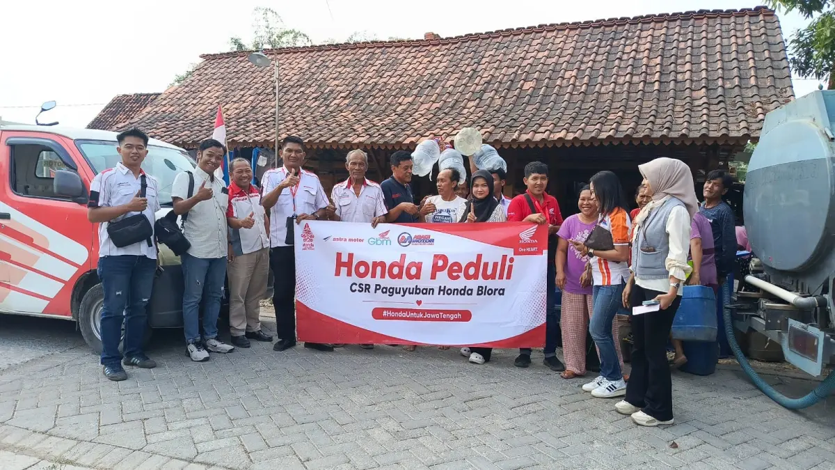 Paguyuban Dealer Honda Pati, Blora, Rembang Salurkan Air Bersih bagi Warga Terdampak Kekerinngan