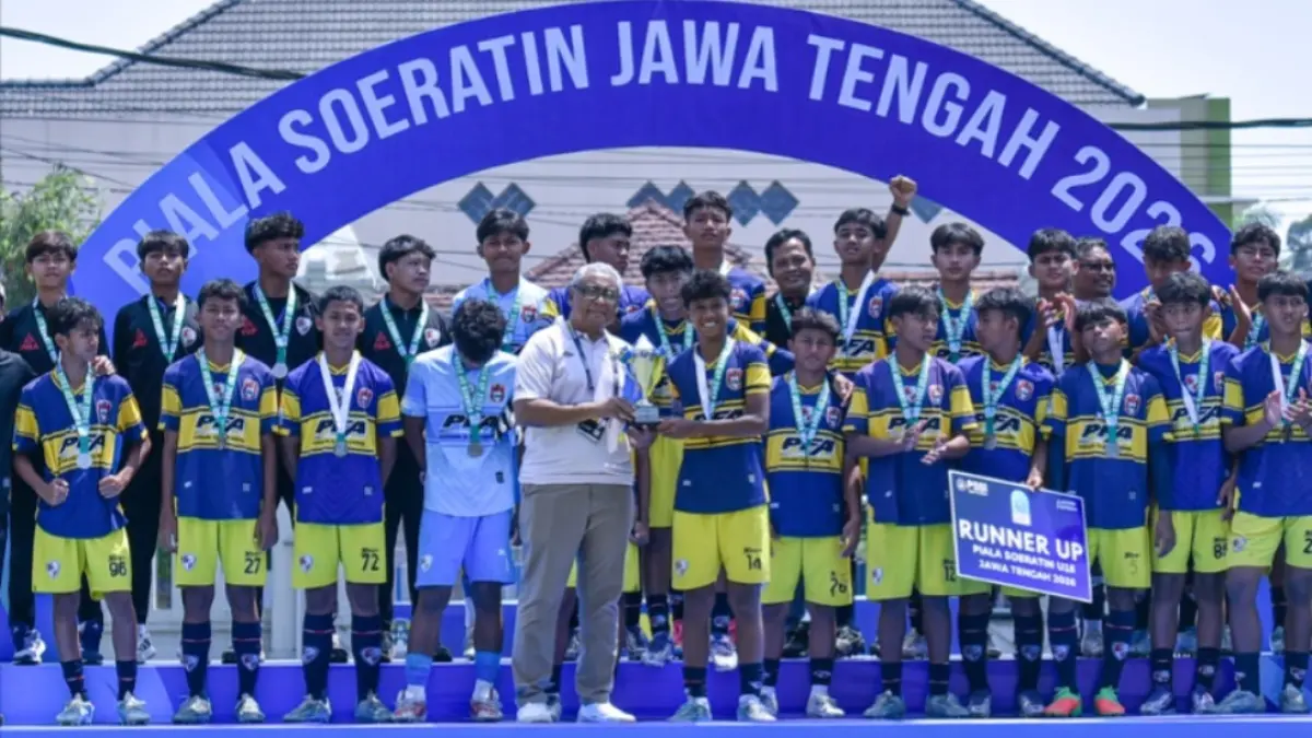 TETAP BANGGA: Fortuna PFA Sukoharjo harus puas jadi runner up Piala Soeratin U-15 Jateng 2026. (DOK. PSSI JATENG)