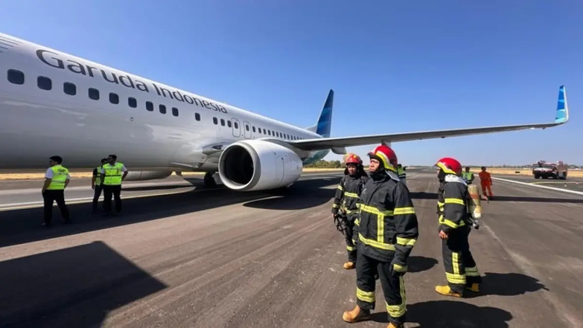 Detik-detik Pesawat Garuda Indonesia GA604 Pecah Ban Usai Lepas Landas, 156 Penumpang Selamat di Makassar