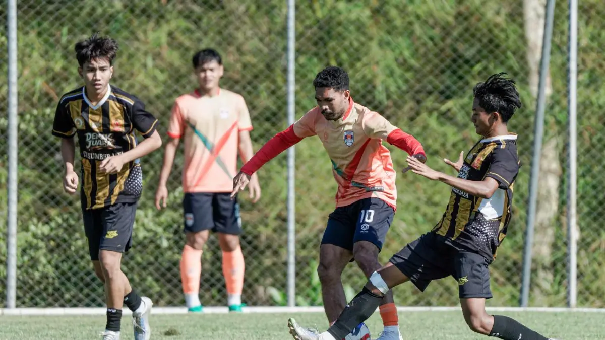 Kendal Tornado FC saat jalani uji coba pramusim, belum lama ini. (Tim Media Kendal Tornado FC)
