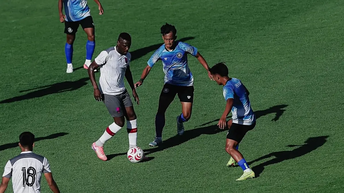 Laga uji coba Persis Solo melawan Persiku Kudus di Stadion Kebogiro, Boyolali, Sabtu (5/9/2026). (Tim Media Persis Solo) 