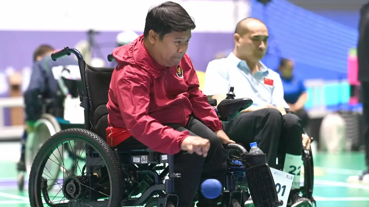 Atlet boccia Indonesia Felix Ardi saat mengikuti kejuaraan dunia. (Dok. NPC Indonesia)