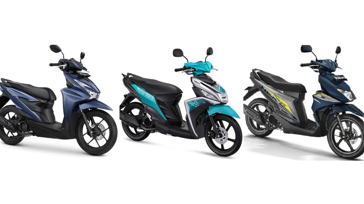 Honda BeAT Deluxe, Yamaha Mio M3 125, dan Suzuki Nex II.
