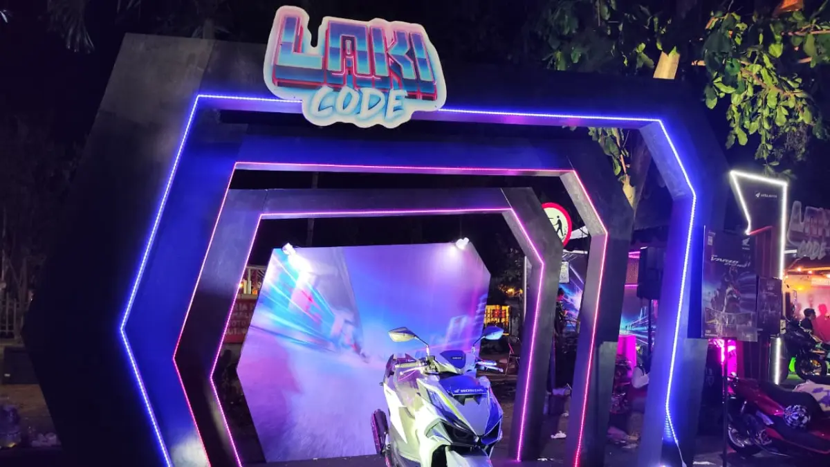Honda Vario Evo 160 yang telah dimodifikasi di Booth Laki Code dari Astra Honda Jateng