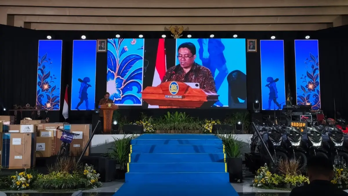 Gebyar Undian Gratis Berhadiah Tahun 2026 PT BPR BKK Karangmalang, Sragen, Selasa (8/9/2026). (Ahmad Khairudin/Radar Solo)