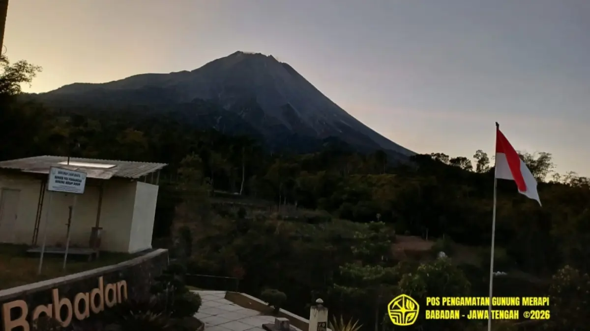 Kondisi Gunung Merapi yang dilihat Pos Babadan. (Dok. BPPTKG - Badan Geologi) 