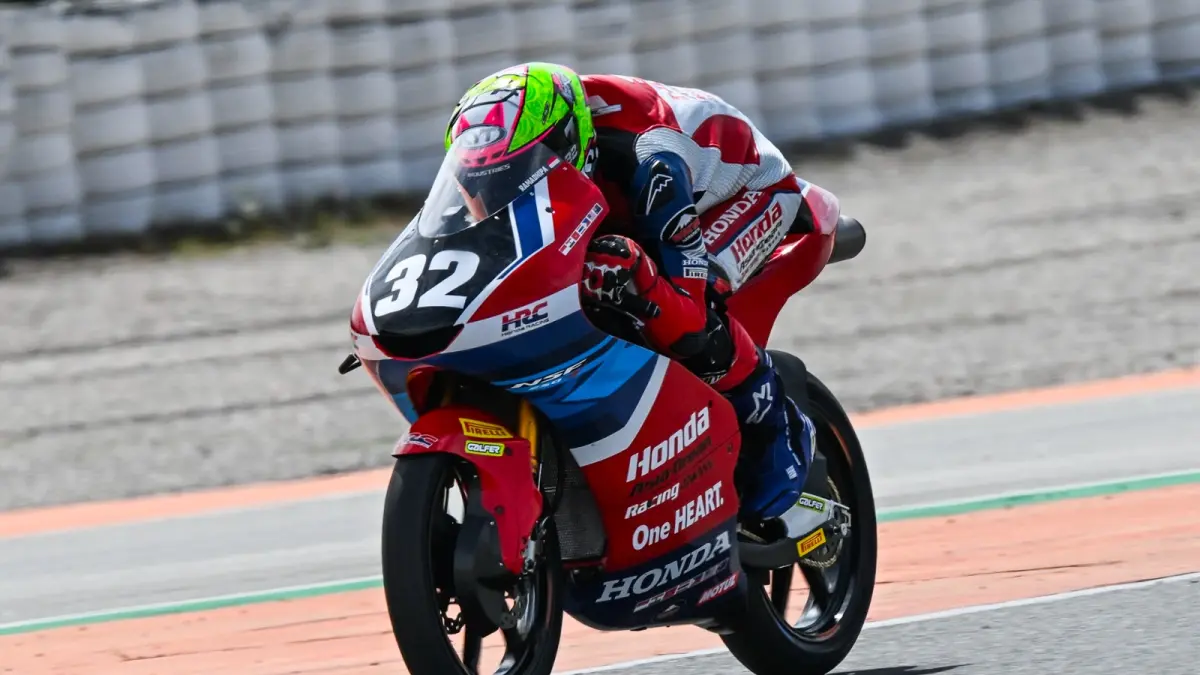 Kiandra Ramadhipa Makin Ngebut! Terkencang di FP Valencia, Tembus Enam Besar Moto3 Junior (Dok. AHM)