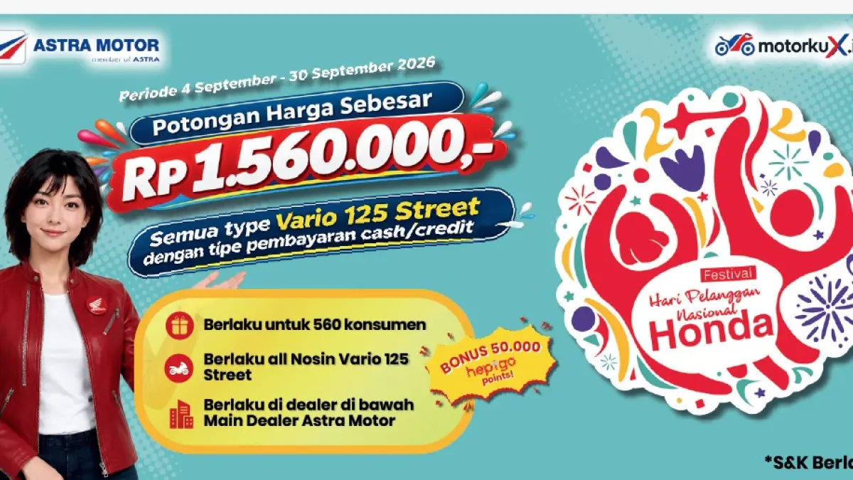 Selain promo servis, Astra Motor Jateng turut menghadirkan Honda Loyalty Program melalui aplikasi Motorku X.