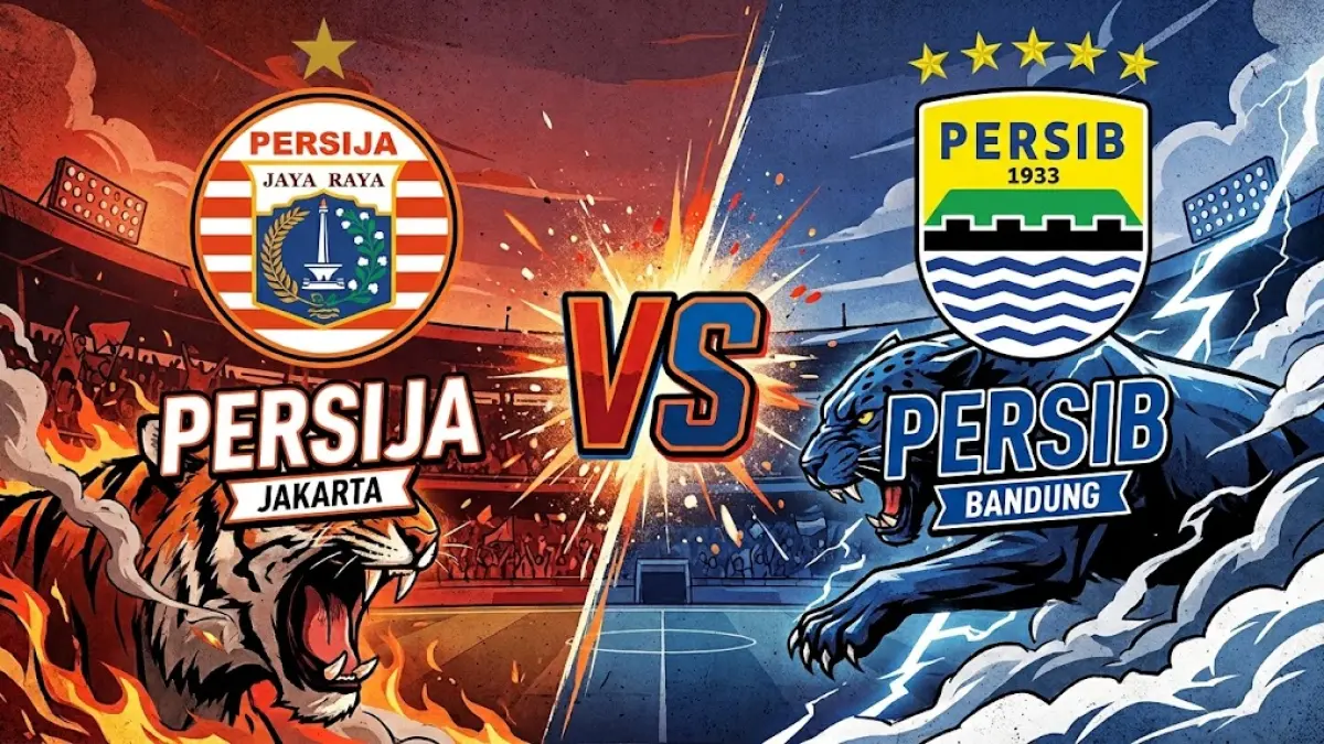 Ilustrasi pertandingan Persija Jakarta vs Persib Bandung