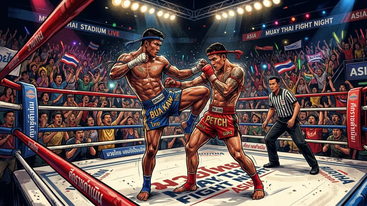 Muay Thai awalnya berkaitan erat dengan kemampuan bertarung para prajurit di wilayah Siam. (AI Generated)