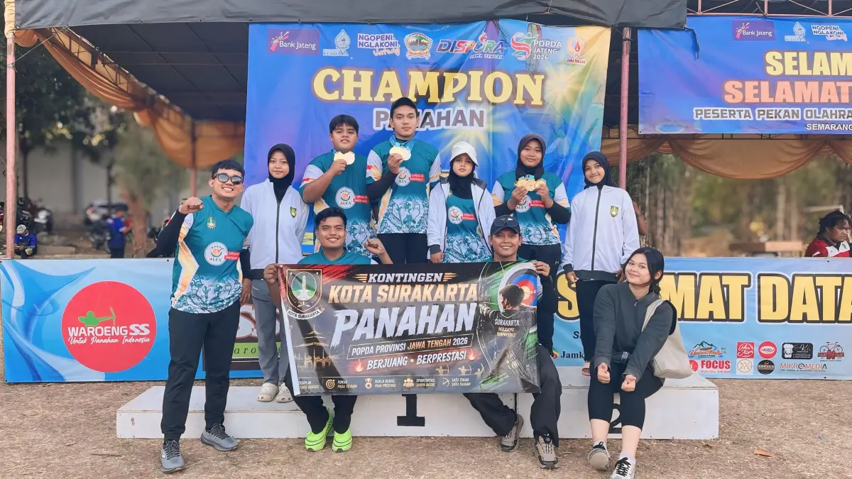 Tim panahan Kota Solo di ajang Popda Jateng 2026