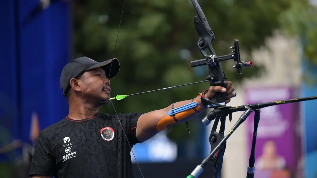 Atlet para panahan Indonesia Kholidin saat mengikuti kejuaraan internasional. (Dok. NPC Indonesia)