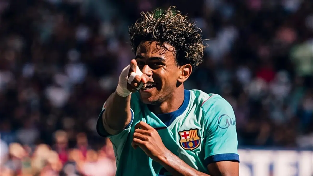 Lamine Yamal mencetak gol untuk Barcelona saat melawan Levante (13/9/2026). (Dok. Barcelona)