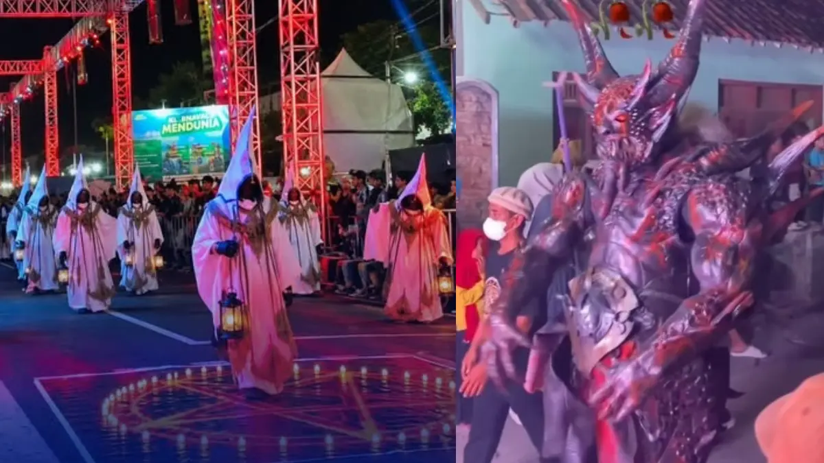 Seorang peserta Simbang Kulon Night Carnival (SKNC) 2026 Pekalongan meninggal usai aksi teatrikal mirip "ritual satanic".